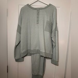 Splendid Women's 2pc Pajama Set, Green, Size XXL